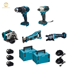 Kommerzielles bürstenloses kabelloses Multifunktions-Elektro werkzeug 7 Batterien Carpenter Power Tool Set 125mm Winkels chl eifer - Product Image 3