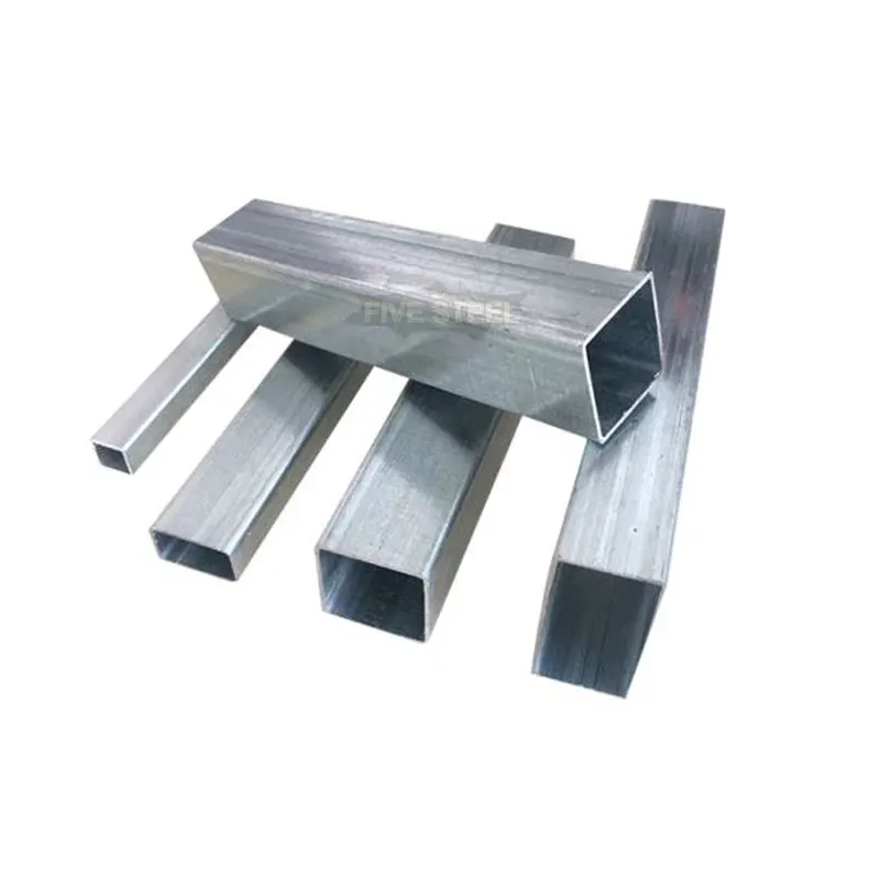 Tubo galvanizado 2 1/2 pulgadas Tubo hueco cuadrado de acero galvanizado 80x40 Peso de sección rectangular hueca