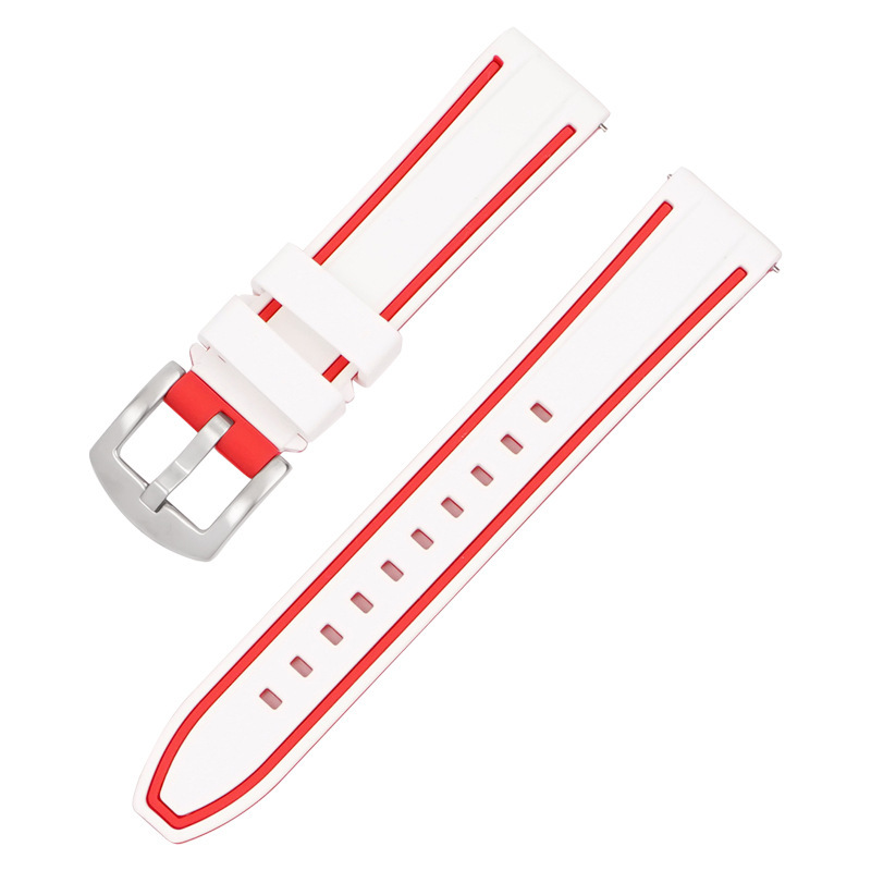 White with red
