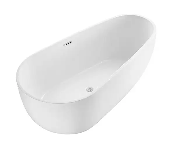 Prezzo promozionale vasca da bagno freestanding in pietra di resina acrilica di alta qualità vasca da bagno di forma ovale