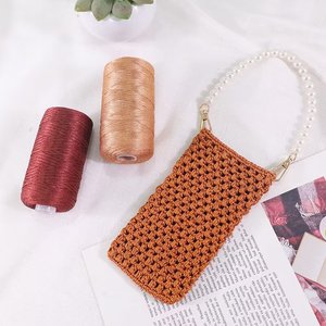 100克平丝带线3毫米厚的强力染色图案，用于手工编织和编织 - Product Image 6