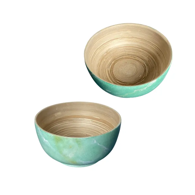Wholesale Bamboo Salad Bowl Competitive Price Disposable With Round Bowl Custom Print Box Made In Vietnam Factory
