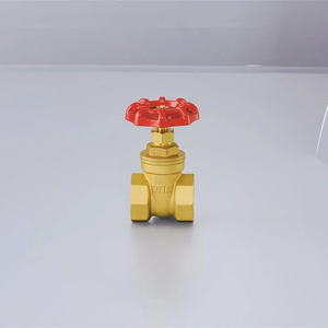 工厂定制OEM 2英寸DN50红轮手柄手动关闭水闸截止阀水拉杆黄铜套筒闸阀 - Product Image 1