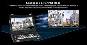 Movmagic Professional <strong>5</strong>-Channel Portable Flip-Top <strong>Video</strong> Switcher - 4K <strong>Input</strong>, Vertical/Horizontal <strong>Switching</strong> for Live Streaming - Product Image 4