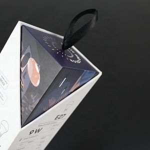 Custom Printing Gift <strong>Box</strong> Souvenir Led Light Packaging <strong>Box</strong> Christmas Cardboard Lid and Base <strong>Box</strong> With Ribbon - Product Image 4