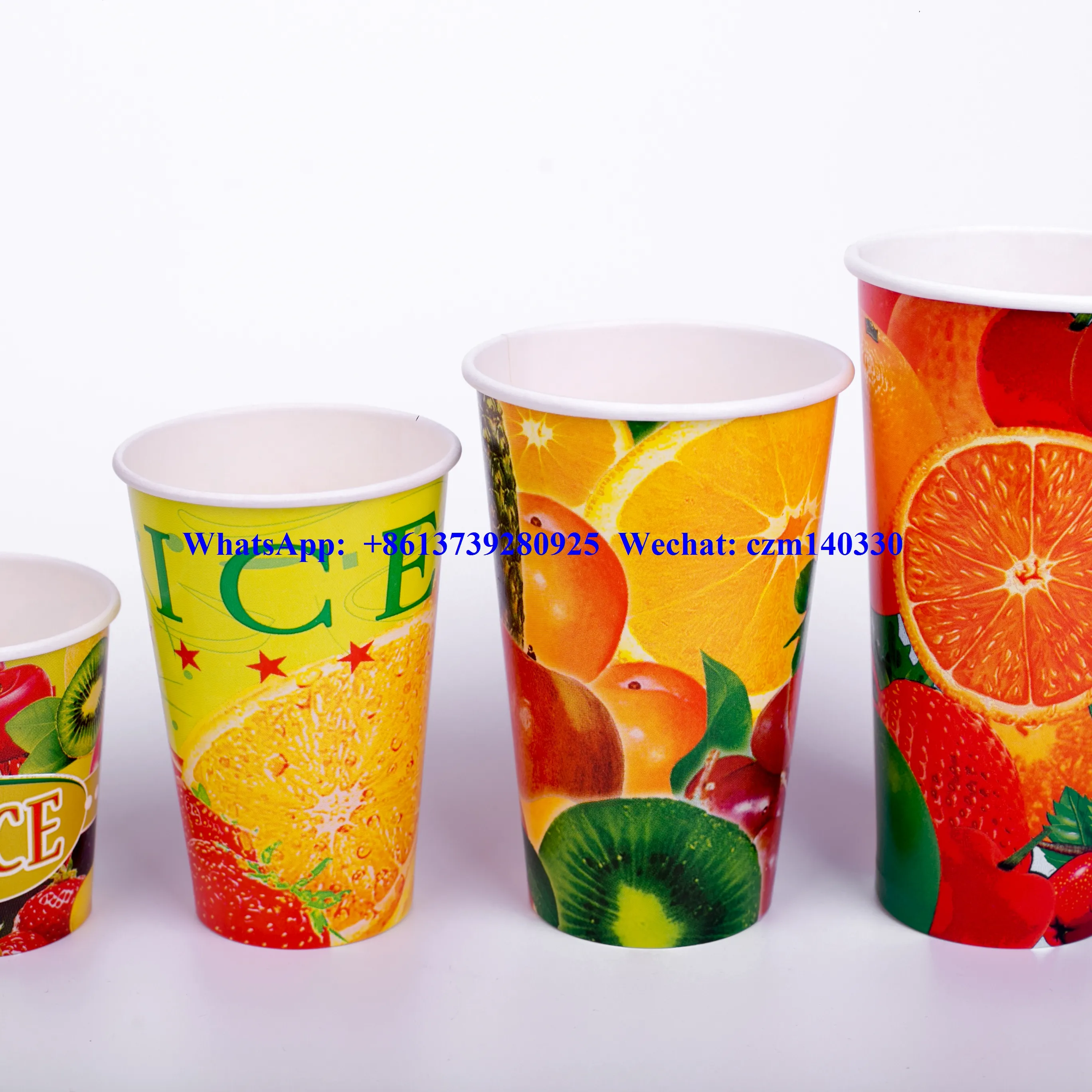 Anhui copo de papel do suco 12oz 16oz, copo de papel da bebida fria