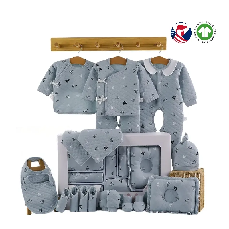 Atacado 18 - 21PCS 0-1YEAR Baby Sleepwear Pacote Roupas Recém-nascidas 100% Algodão Baby Clothes Gift Set