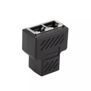 ตัวแยกอะแดปเตอร์เครือข่าย1ถึง2 RJ45,ตัวเชื่อมต่อสายเคเบิลแยกสายเคเบิลตัวเชื่อมต่อส่วนขยายเครือข่ายอีเธอร์เน็ต LAN พอร์ตคู่ปลั๊ก - Product Image 4