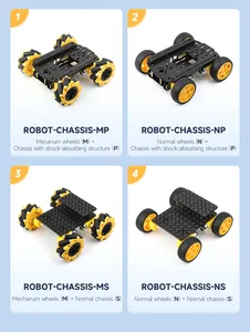 Robot-telaio-MP 4WD Kit telaio Robot Mobile kit Mecanum ruote ammortizzatore telaio Kit per Jetson Nano Lidar Raspberry Pi