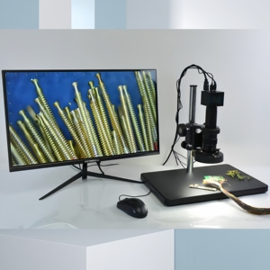 BRTE 16MP 1080P高清USB电子显微镜相机 + 10X 180X C-Mount镜头变焦 + 52个发光二极管环形光显微镜 + 臂支撑 - Product Image 5