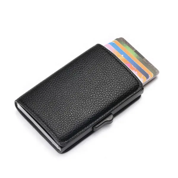 RFID — portefeuille en cuir PU, anti-vol, porte-cartes de crédit, avec protection RFID, de haute qualité, pour hommes d'affaires, nouveauté 2022