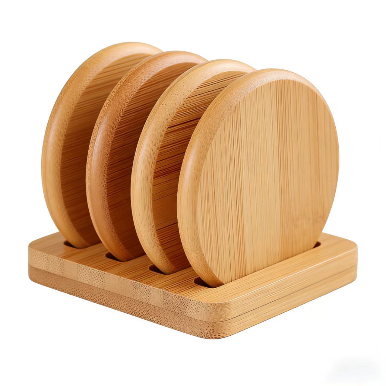 4 petits sous-verres avec 4 bases