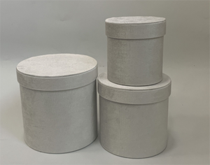 INUNION时尚设计圆形花盒天鹅绒材料礼品安排豪华嵌套礼品盒 - Product Image 1