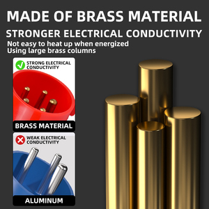 Mới đến công nghiệp 5pin 32A 220-380/380-415V 3P + N + E không thấm nước IP44 Đồng cắm ổ cắm mới đến công nghiệp Đồng cắm - Product Image 3