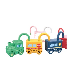 Anahtarcı 1-3 yaş çocuklar için tren takımı oyuncak erken eğitim bebek anahtar eşleştirme özelleştirme EN71 sertifikalı - Product Image 5