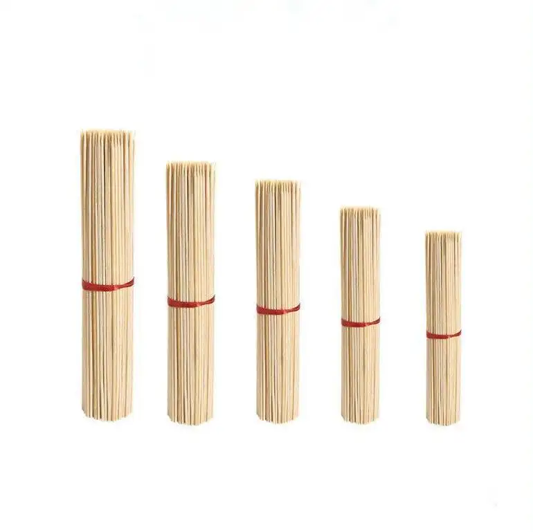 Bâtons de barbecue de qualité alimentaire pour barbecue 12 15 18 20 25 28 30 40 45 48 50 cm bâton de barbecue brochette en bambou