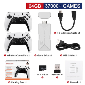 ミニゲームプレーヤーゲーミングコンソール3DビデオゲームスティックX2PlusとP5PROコントローラー64G内蔵35000ゲームPSP/PS1用 - Product Image 6