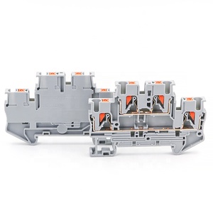 PTTB 2,5 26-12AWG 500V 22A gris Nivel de doble capa sin tornillos carril Din montado en Panel enchufe de resorte bloque de terminales de alimentación - Product Image 2