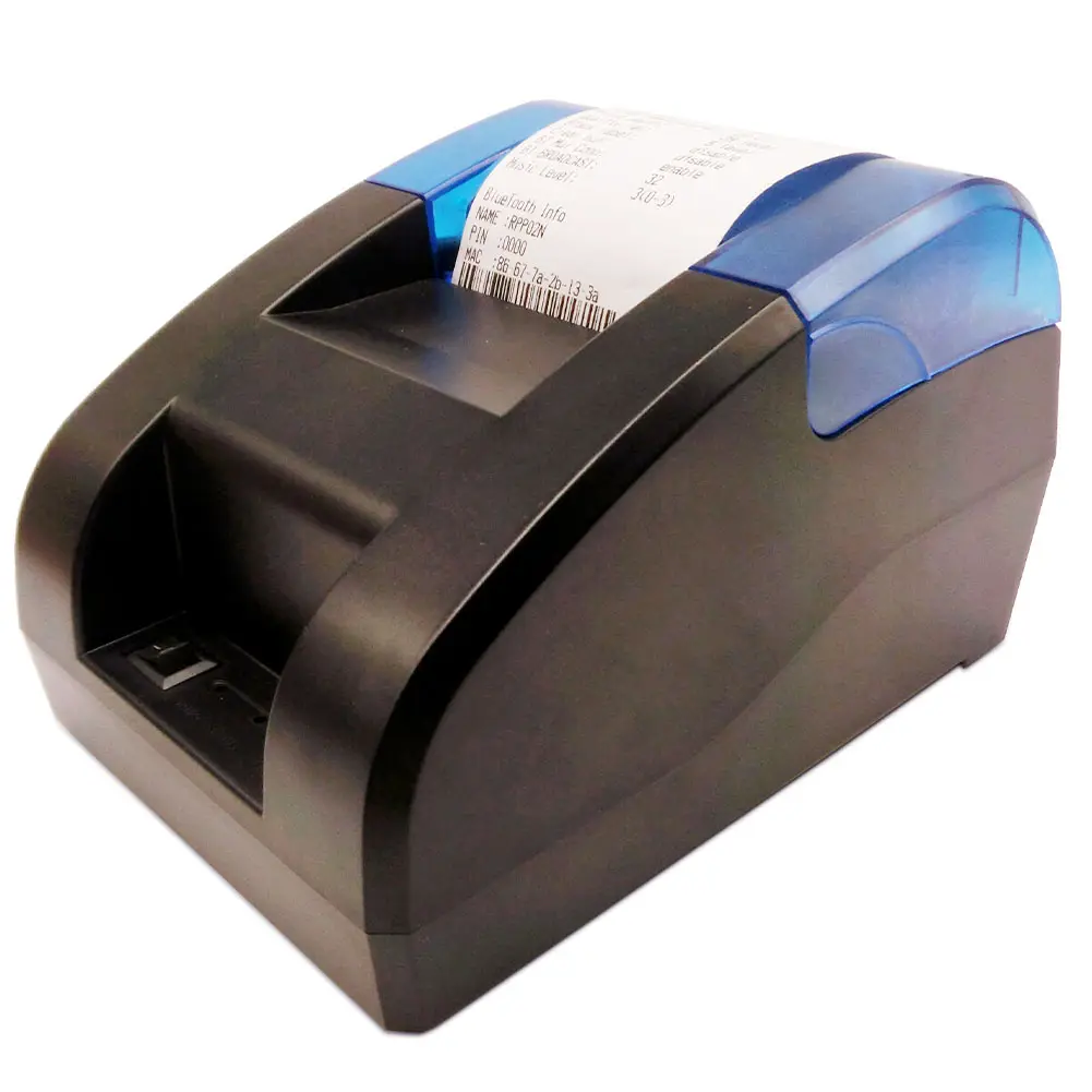 Nuovo arrivato prezzo ragionevole Desktop nero e blu 58MM termodrucker stampante termica per banconote Imprimante Thermique