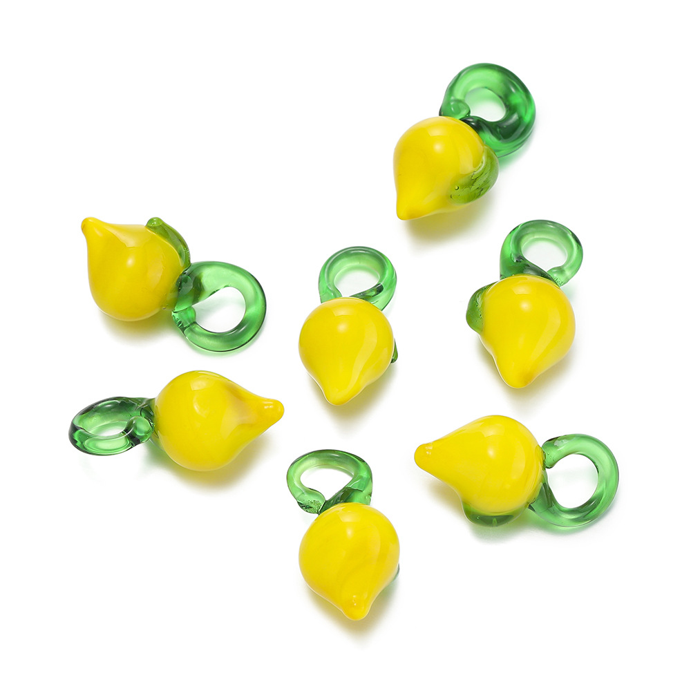 Pendentif en verre citron