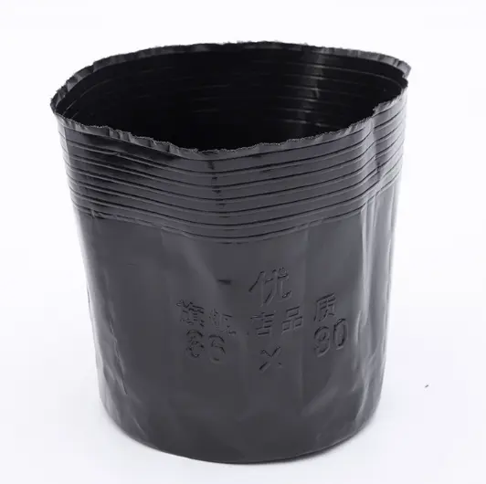 Vaso da vivaio con fori vasi neri in plastica per vasi da semina per piante da giardino