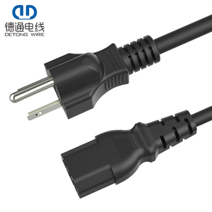高品質日本電源コード3プラグ300VPVC絶縁VFF1618 Awg3コア延長電源ケーブルPSE認定付き