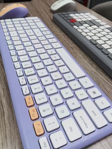 Ultra dünne drahtlose Tastatur mit 99 Tasten und Maus Combo Dual Mode 2.4G Low Profile für Win/Mac Laptop/Desktop - Product Image 6