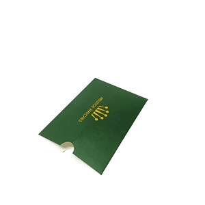 Recycelte benutzer definierte quadratische kleine Premium grüne Umschlag Einladung umschlag mit Knopf Schnur verschluss - Product Image 2