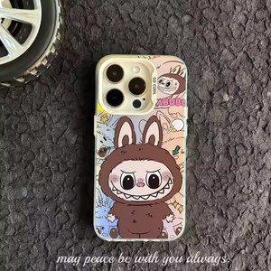 LabubuアンチフォールプロテクトケースiPhone 16 15 Pro Max 13/11 Samsung Mobiles PC素材磁気機能付きIMD1214 - Product Image 5
