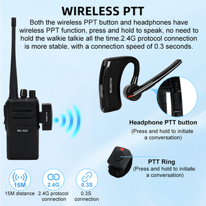 All'ingrosso della fabbrica senza fili citofono auricolare Bluetooth Walkie Talkie cuffie PTT cuffie - Product Image 4