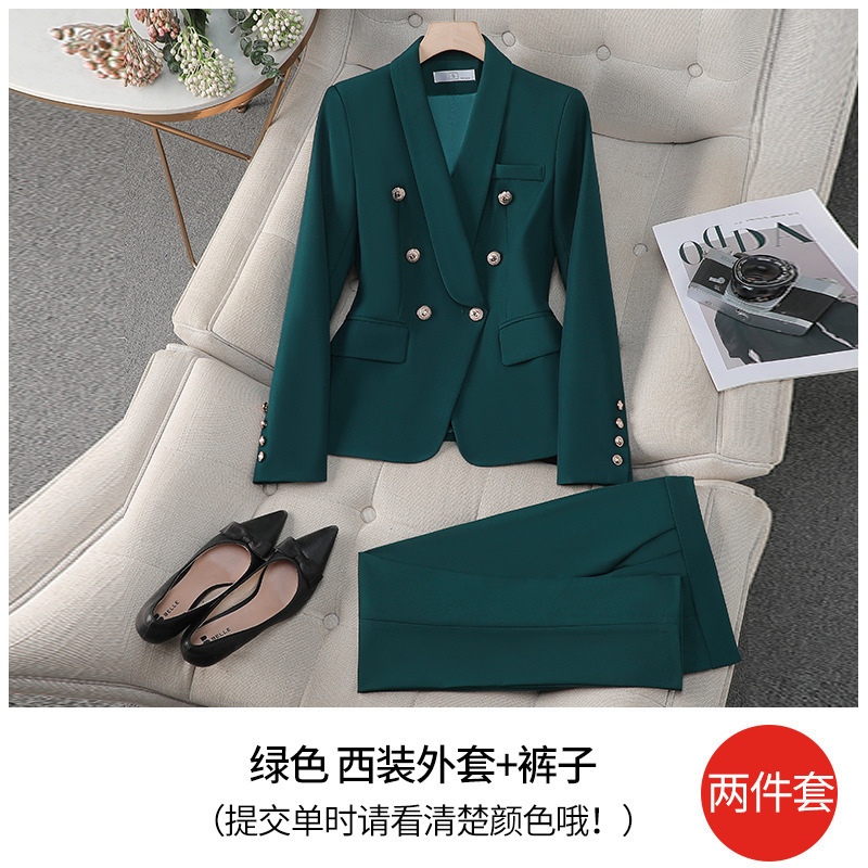 Green suit pants