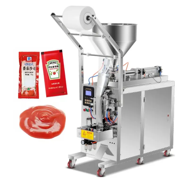 Máquina de embalagem vertical para alimentos e bebidas, saquinho de embalagem, equipamento para encher bebidas e mel, ketchup, ideias para pequenas empresas, máquina de fazer gelatina