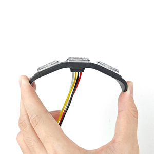12v acil araçlar araba 9W 3LED flaş ışığı Amber kırmızı mavi kamyon LED stroboskop yanıp sönen uyarı ışığı araba ızgara uyarı ışığı çubuğu - Product Image 1
