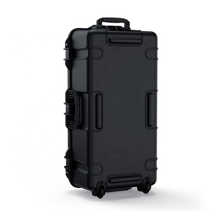 7050定制大型坚固塑料硬飞行DJ案例可堆叠卡车工具箱，车轮上有硬件