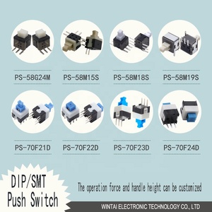 Interruttore a pulsante Dpdt PS-80F16D Wintai-tech 6 Pin pulsante piccolo interruttore a pulsante - Product Image 3