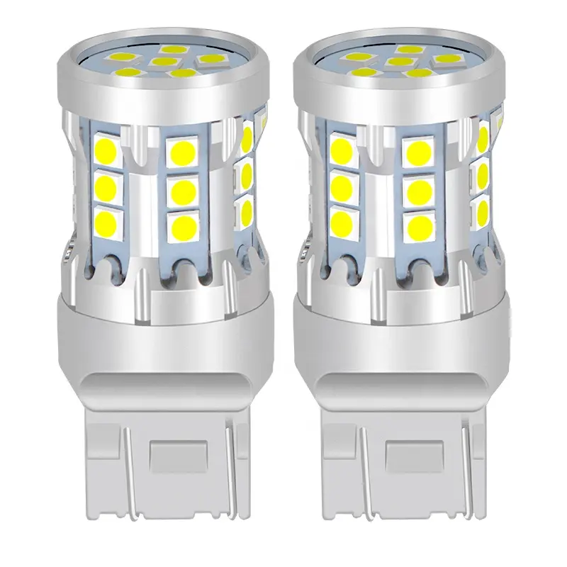 2022 el último diseño de 27smd 3030 T25 W21W Led 7443 Color Dual Switchback T20 blanco 7440 señales de giro 3156 Auto 3157 bombilla de la cola