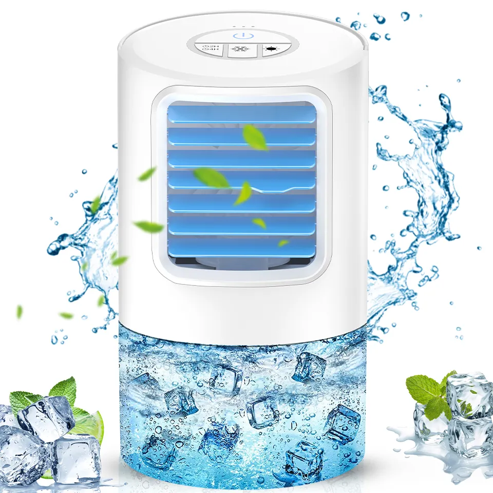 Ventilador de escritorio pequeño portátil hogar dormitorio Mini agua hielo refrigeración Aire acondicionado venta al por mayor ventilador frío