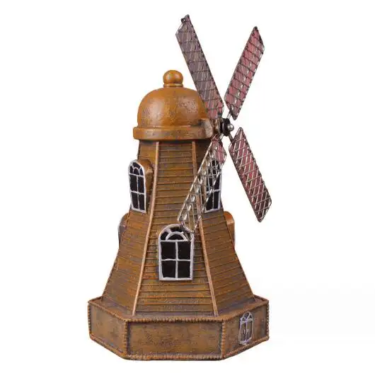 Artesanía de resina de molino de viento holandés de arquitectura vintage europea