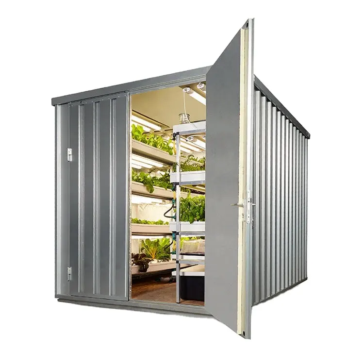 Estufa vertical hidropônica para cultivo de fazenda inteligente, sistema de transporte vertical de contêineres de 40 pés