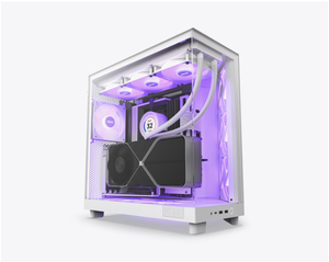NZ-XT H6 Flow RGBコンパクトデュアルチャンバーミッドタワーエアフローケース、RGBファン付きPCケースゲーミングデスクトップ用 - Product Image 2