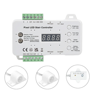 Новейший DC12V 24V ABS 512 пиксель PIR Pixel Светодиодный датчик лестника светодиодный контроллер для WS2811 WS2818 - Product Image 3