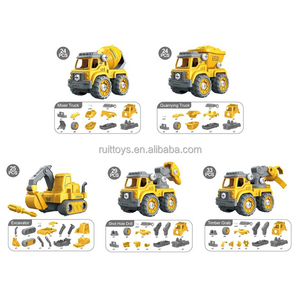 Yaratıcı iş makinesi oyuncak 5 1 DIY montaj deformasyon araba Robot çocuklar için - Product Image 5