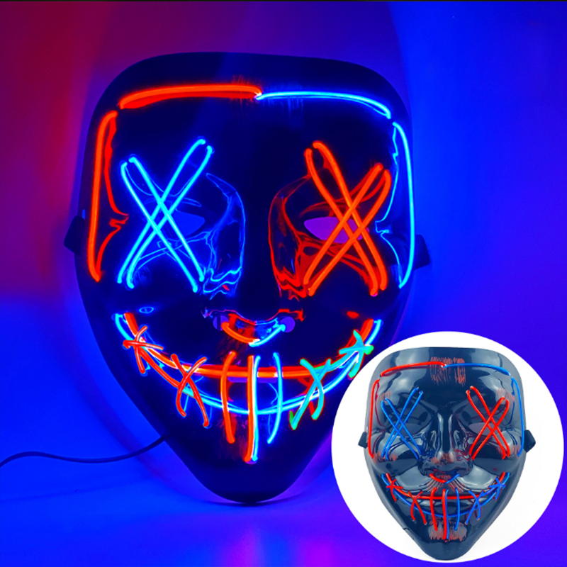 blue red