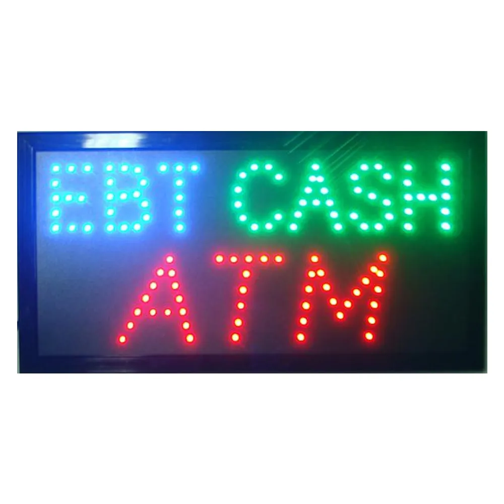 EBT Cash LED ATM Bar Store ป้ายเปิดร้าน48X25ซม.,เครื่องทำธุรกรรมเงินสดแสดงเงินสด