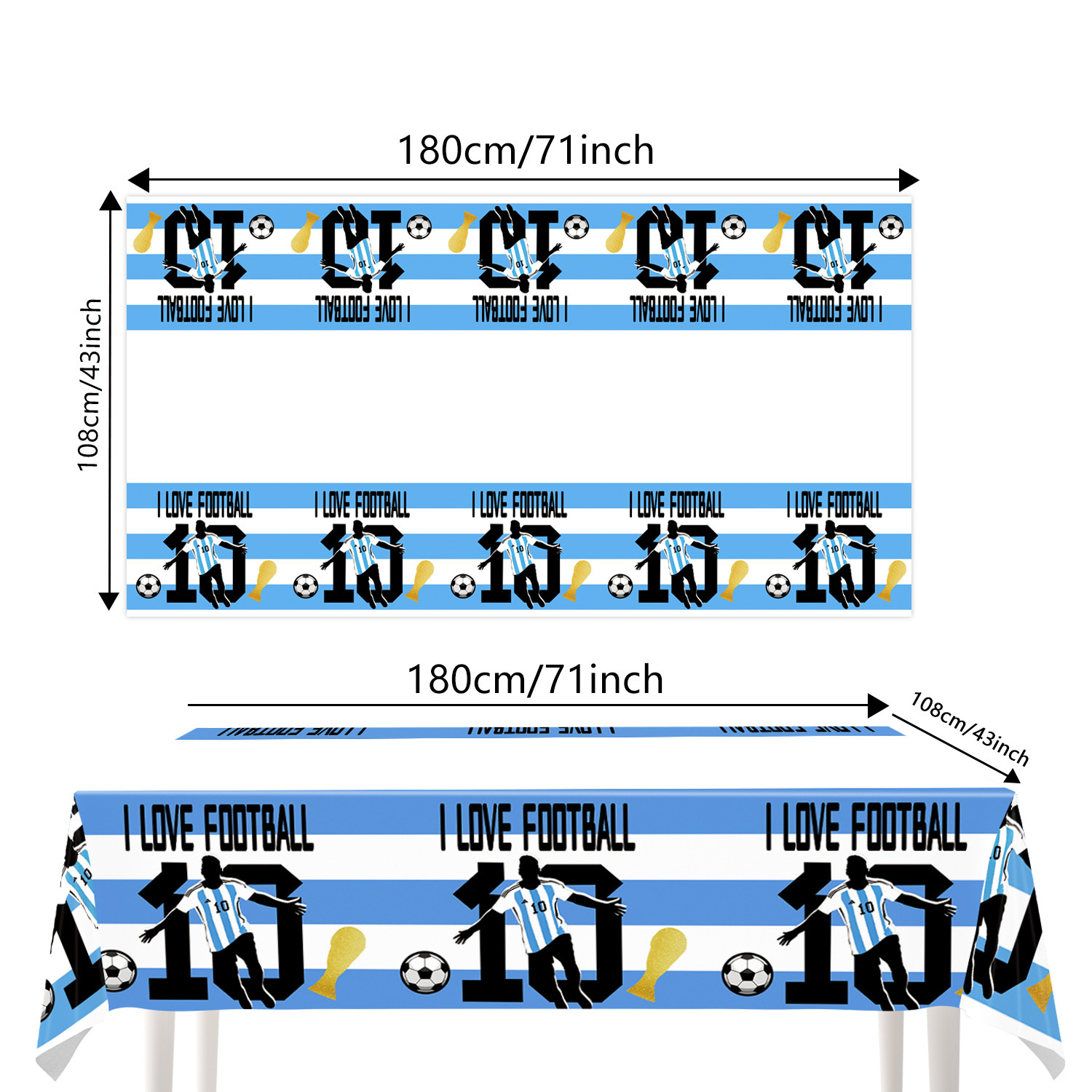 Bleu-1 nappe 108*180cm
