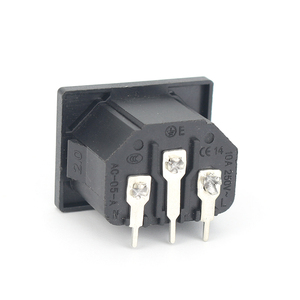 ซ็อกเก็ต IEC ปลั๊ก C14ตัวผู้หัวมุมขวา3ขาขั้วต่อไฟ AC PCB แหล่งจ่ายไฟ10A 250V - Product Image 3