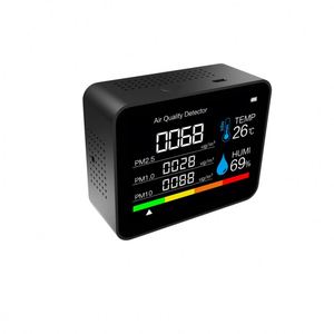 スマートセキュリティIotデバイスTuya Wifi AQIメーター空気品質センサーPM2.5 & PM10検出器LCDディスプレイ付きCO2検出器 - Product Image 5