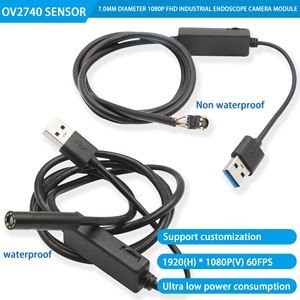Precio de fábrica 7,0 MM 1080P 60FPS FHD OV2740 120 grados gran angular 8 Uds LED Mini módulo de cámara de endoscopio Industrial para Android - Product Image 2