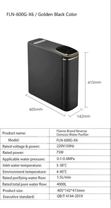 Sotto il lavandino sistema di osmosi inversa senza serbatoio sistemi di filtraggio dell'acqua RO intelligente depuratore d'acqua elettrico 600GPD - Product Image 2
