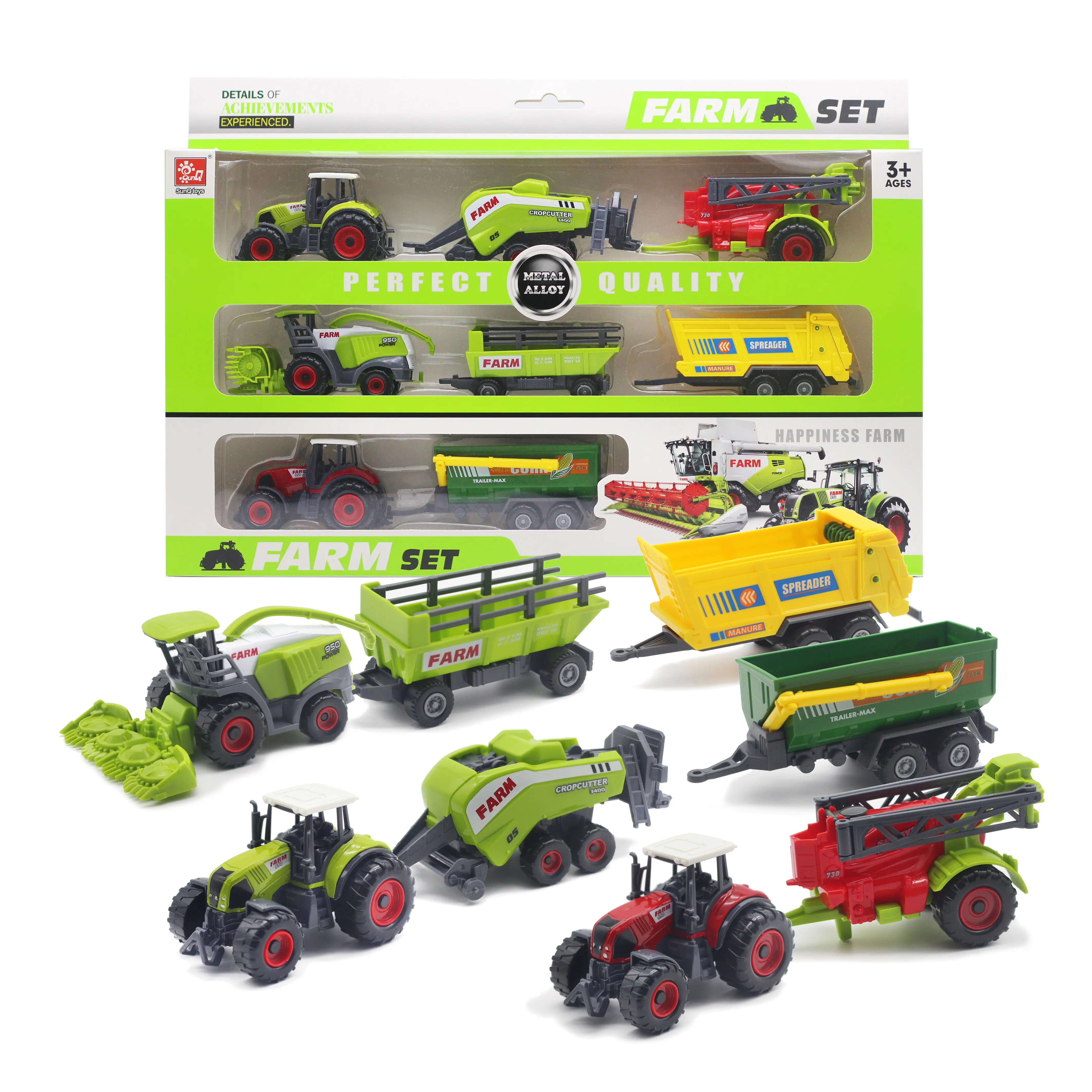 Die Cast Tracteur Camion Miniature Oem Personnalisé Mini Tracteur Agricole Prix Pas Cher 1:64 Tracteurs Moulé Sous Pression Modèle De Chine